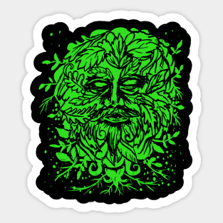 Green Man Pagan Celtic Mythology Gothic Sticker